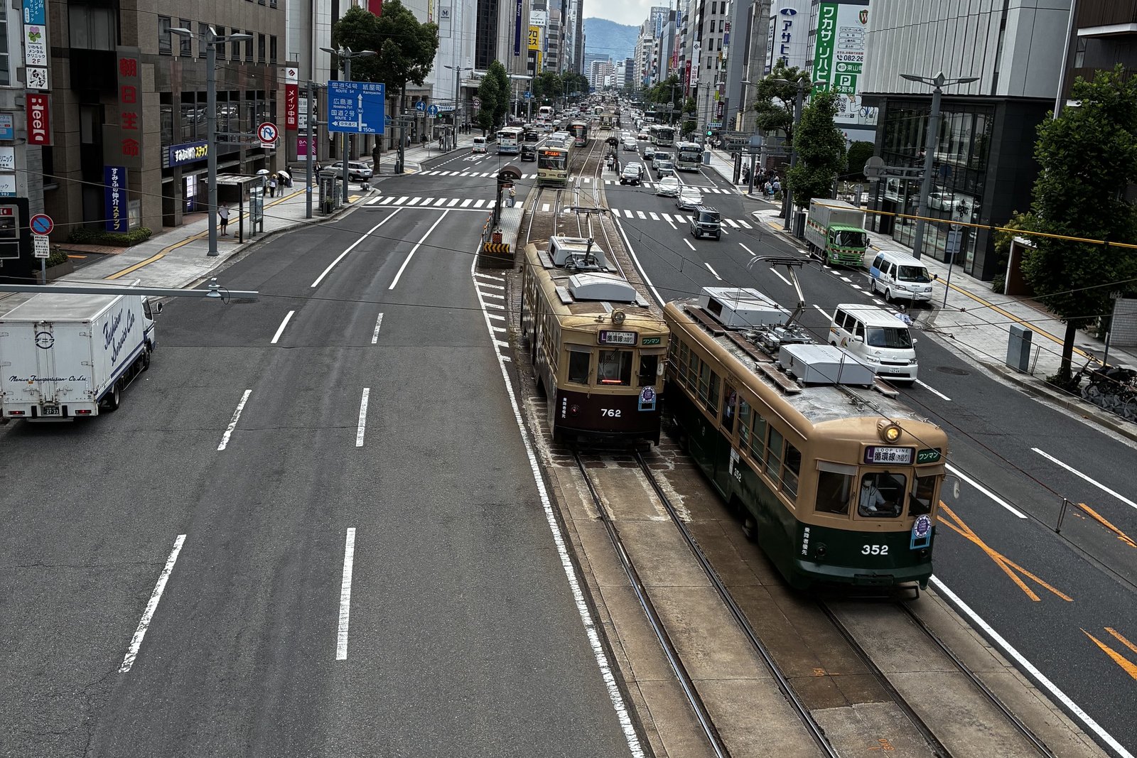 広島市内を走る路面電車